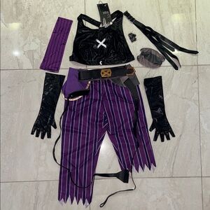 Women's Purple and Black Heroine Costume